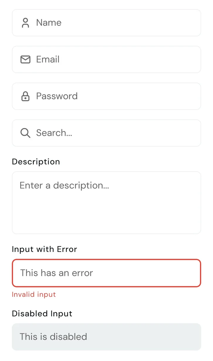 Input component
